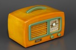 Knight &rsquo;Coronet&rsquo; KM Yellow + Mint Green Catalin Radio
